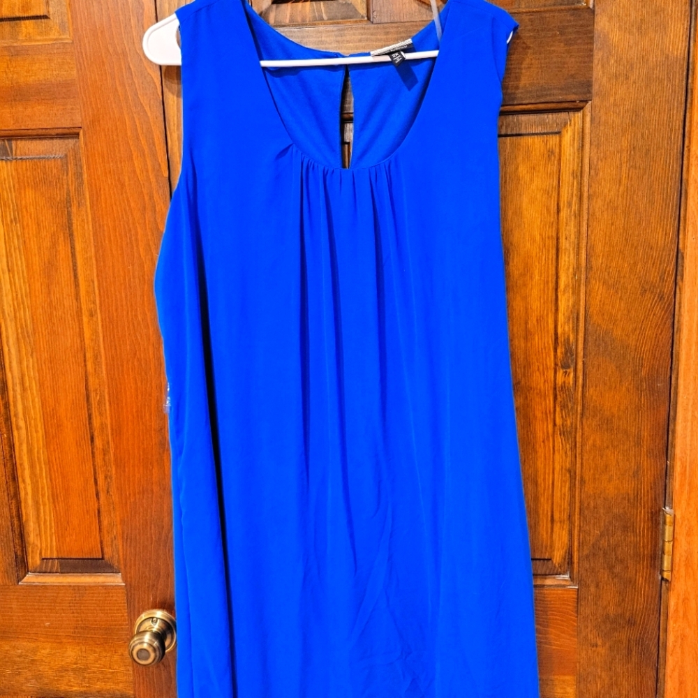 Royal blue A line dress